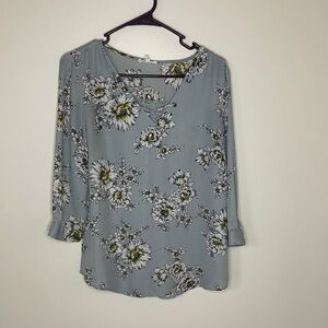 Maurices Gray Floral Blouse